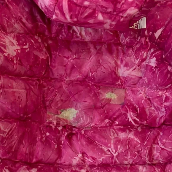 North Face Girls Reversible Black Jacket with Pink inside size M - Picture 5 of 9